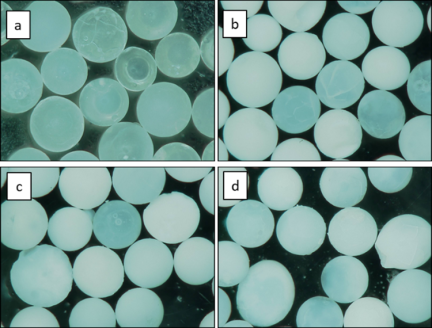 Optical images of silica gel